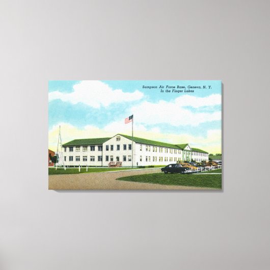 Sampson Air Force Base-gebouw Canvas Afdruk (Voorkant)