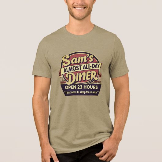 Sam's 23-Hour Diner Tri-Blend Shirt (Voorkant)
