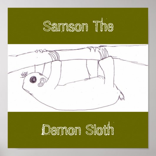 samson de demon sloth poster (Voorkant)