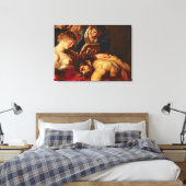 Samson en Delilah, c.1609 Canvas Afdruk (Insitu (Slaapkamer))