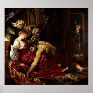 Samson en Delilah door Peter Paul Rubens Poster
