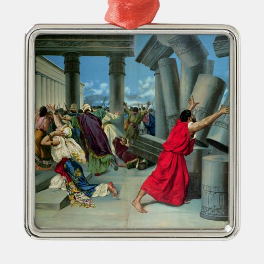 Samson en Delilah Metalen Ornament (Voorkant)