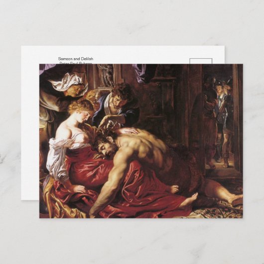 Samson et Dalila par Pierre Paul Rubens Carte post (Devant / Derrière)