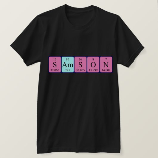 Samson periodiek lijstnaam shirt (Design voorkant)