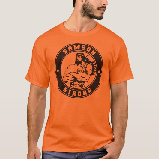 Samson Strong - Bodybuilding Crest T-shirt (Voorkant)