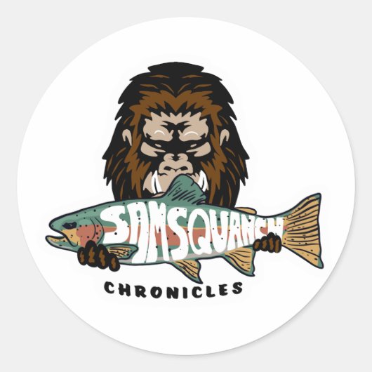 Samsquanch-Stickers Ronde Sticker (Voorkant)