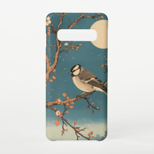 Samsung Galaxy S10 Coque de téléphone Moonlit Bird on Blossom Branch