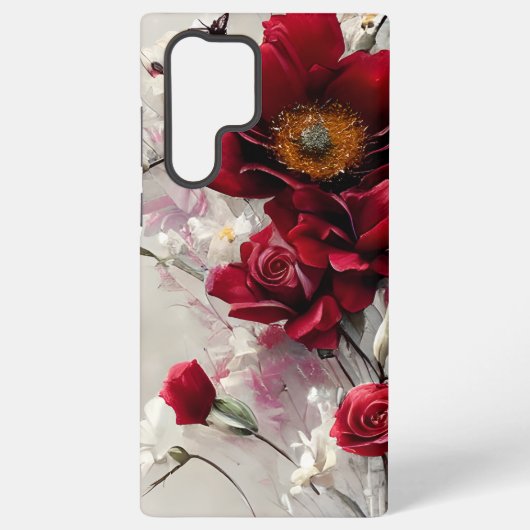 Samsung Galaxy Élégant Coque de smartphone Roses et Fleurs rouges (Verso)