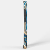 Samsung Galaxy Flèches bleues et dorées Vagues S22 Ultra Coque (Côté droit)