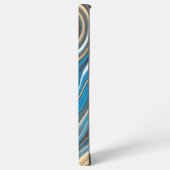 Samsung Galaxy Flèches bleues et dorées Vagues S22 Ultra Coque (Côté gauche)