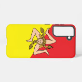 Samsung Galaxy S21 Coque Drapeau de Sicile, Italie (Verso Horizontal)