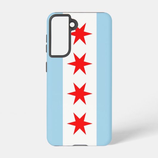 Samsung Galaxy S21 Hoesje Flag of Chicago (Achterkant)