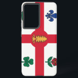 Samsung Galaxy S21 Plus Case flag of Montreal<br><div class="desc">Celebrate the vibrant multicultural spirit of Montreal with this Samsung Galaxy S21 Plus case featuring the official flag of the city. Designed to combine heritage and elegance, this case protects your device while showcasing the distinctive symbols that represent Montreal’s rich history and identity. The flag of Montreal is composed of...</div>
