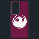 Samsung Galaxy S21 Plus Case flag of Phoenix City<br><div class="desc">Showcase your civic pride with this sleek Samsung Galaxy S21 Plus case featuring the official flag of Phoenix, Arizona! This bold design displays the powerful white phoenix rising against a deep maroon background—an emblem of renewal, strength, and identity. Designed to perfectly fit the Samsung Galaxy S21 Plus, this case offers...</div>