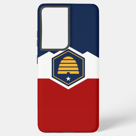 Samsung Galaxy S21 Plus Case flag of Utah, USA Samsung Galaxy Hoesje (Achterkant)
