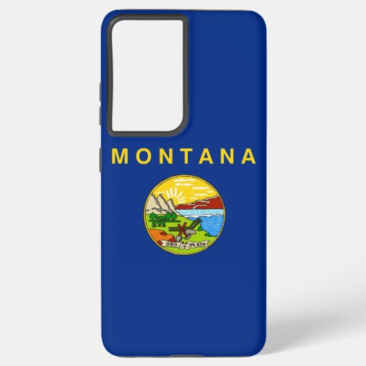 Samsung Galaxy S21 Plus Coque Drapeau du Montana (Verso)
