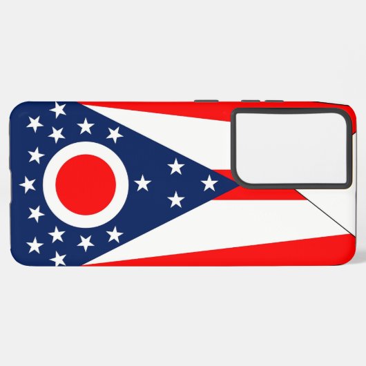 Samsung Galaxy S21 Plus Hoesje Vlag van Ohio State Samsung Galaxy Hoesje (Achterkant horizontaal)