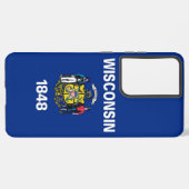 Samsung Galaxy S21 Plus Hoesjes vlag van Wisconsin Samsung Galaxy Hoesje (Achterkant horizontaal)