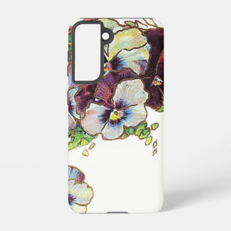 SAMSUNG GALAXY S21 Telefoon Case FLOWER DESIGN STI Samsung Galaxy Hoesje