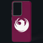 Samsung Galaxy S21 Ultra Case, Phoenix City flag<br><div class="desc">Show off your city pride while keeping your phone protected with this Samsung Galaxy S21 Ultra case featuring the bold and symbolic flag of Phoenix, Arizona! The flag’s deep maroon background and the striking white phoenix rising at its center symbolize rebirth, strength, and civic identity. This case is precisely crafted...</div>