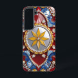 Samsung Galaxy S22 Coque avec couleurs Bahamas<br><div class="desc">Protégez et personnalisez votre Samsung Galaxy S22 avec notre coque captivant avec Bahamas Colors dans un design abstrait 3D audacieux, rehaussé d'une représentation de pierres précieuses. Inspiré par les tonalités tropicales vibrantes des Bahamas, ce coque allie magnifiquement turquoise et dorée, créant un effet dynamique et élégant. Que vous cherchiez à...</div>