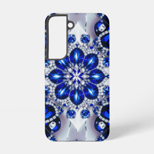 Samsung Galaxy S22 Coque avec couleurs Bleues Blan