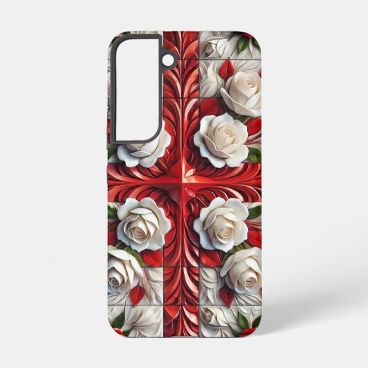 Samsung Galaxy S22 Coque avec Rose anglais (Verso)