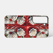 Samsung Galaxy S22 Coque avec Rose anglais (Verso Horizontal)