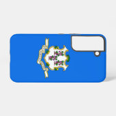 Samsung Galaxy S22 Hoesje Flag of Connecticut, Ver (Achterkant horizontaal)