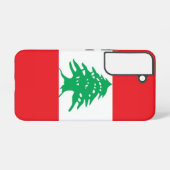 Samsung Galaxy S22 Hoesje Vlag van Libanon (Achterkant horizontaal)