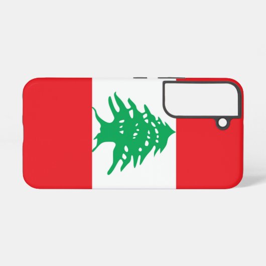 Samsung Galaxy S22 Hoesje Vlag van Libanon (Achterkant horizontaal)