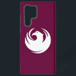 Samsung Galaxy S22 Ultra Case, Phoenix City flag<br><div class="desc">Protect your phone in patriotic style with this custom Samsung Galaxy S22 Ultra case featuring the official flag of Phoenix, Arizona! Designed with precision and pride, this case showcases the bold and modern Phoenix city flag, with its rich maroon background and striking white phoenix rising at the center—a powerful emblem...</div>