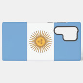 Samsung Galaxy S22 Ultra Coque avec drapeau argent (Verso Horizontal)