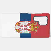 Samsung Galaxy S22 Ultra Coque avec drapeau serbe (Verso Horizontal)