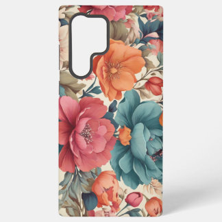 Samsung Galaxy S22 Ultra Hoesje, Bloemenpatroon Hoesje