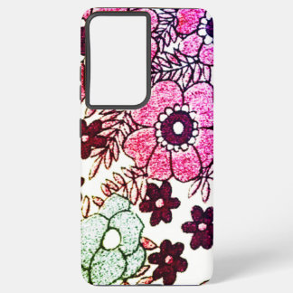 samsung galaxyS21 ultra hoesje bloemstijl ontwerp Samsung Galaxy Hoesje