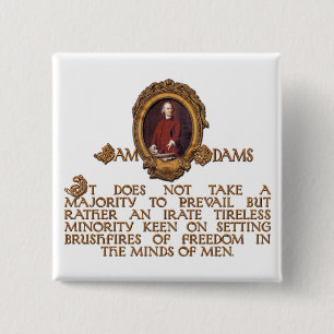 Samuel Adams, Irate en Tireless Guy Vierkante Button 5,1 Cm