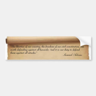 Samuel Adams Quote Bumpersticker