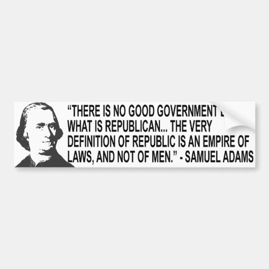 Samuel Adams Quote Bumpersticker (Voorkant)