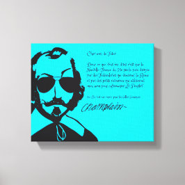 Samuel Chamclear Hipster texte du future+lunettes Canvas Afdruk