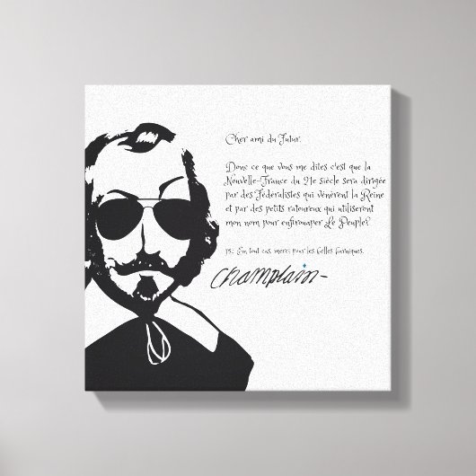 Samuel Champlain hipster tekst van de toekomst+bri Canvas Afdruk (Voorkant)