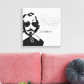 Samuel Champlain hipster tekst van de toekomst+bri Canvas Afdruk (Insitu (Woonkamer))