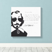 Samuel Champlain hipster tekst van de toekomst+bri Canvas Afdruk (Insitu (Houten vloer))