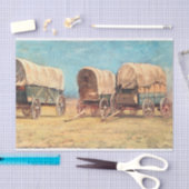 Samuel Colman | Studie van gedekte wagens Tissuepapier (Craft)