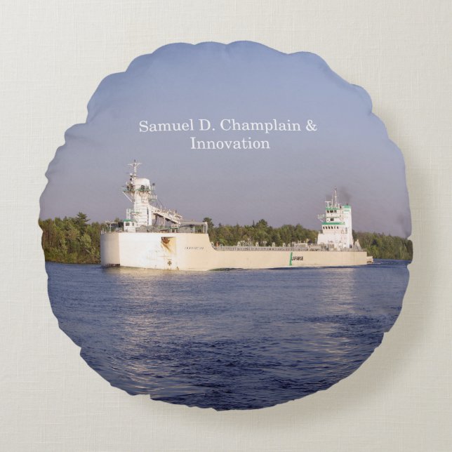Samuel D. Champlain & coussin de ronde Innovation (Devant)