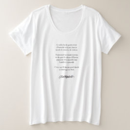 Samuel de Chamclear Citation Québec Québécois Grote Maat T-shirt