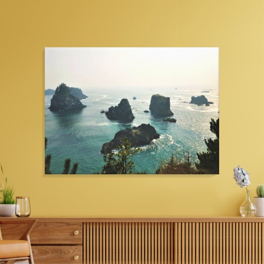 Samuel H. Boardman, kust van Oregon Canvas Afdruk (Insitu (Woonkamer))