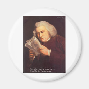 Samuel Johnson Liefde is Wijsheid Cadeaubonnen Enz Magneet