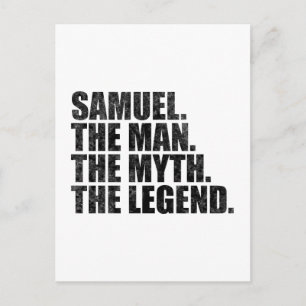 Samuel naam, Samuel De Man De Mythe De Legende Briefkaart