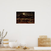 Samuel Palmer - cornfield in het moonlicht Poster (Keuken)